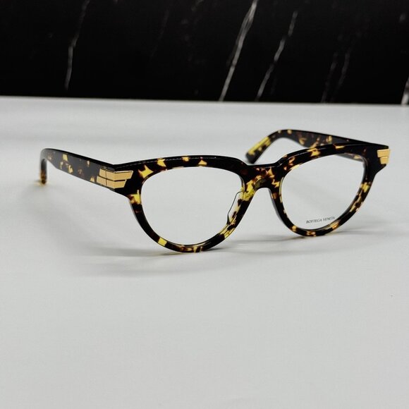 NEW BOTTEGA VENETA BV1106O 002 CAT EYE HAVANA WOMEN EYEGLASSES - Picture 4 of 9